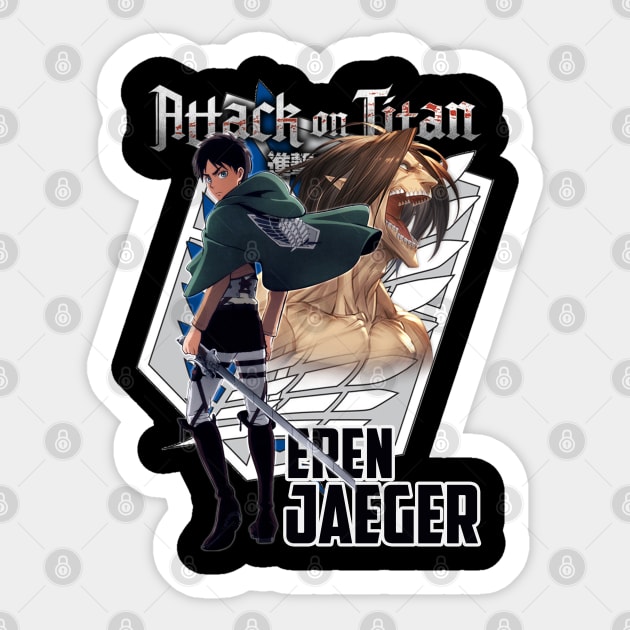 Scout Regiment Member Eren Sticker by Readers